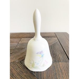 Japan Porcelain Floral Design Bell 5 1/2 in 3 1/2 in diameter